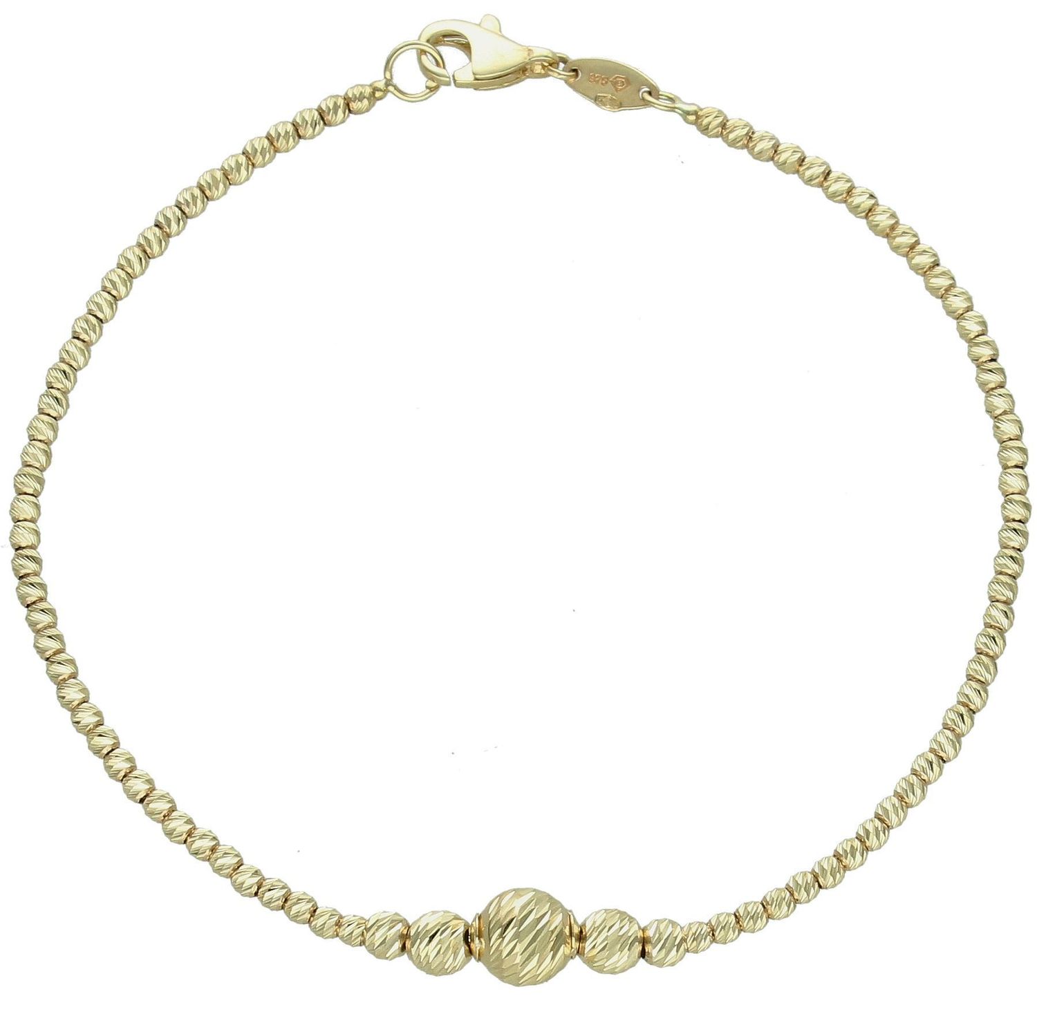 Bransoletka złota kuleczki grawerowane próba 375, BR 5270 375 1.jpg